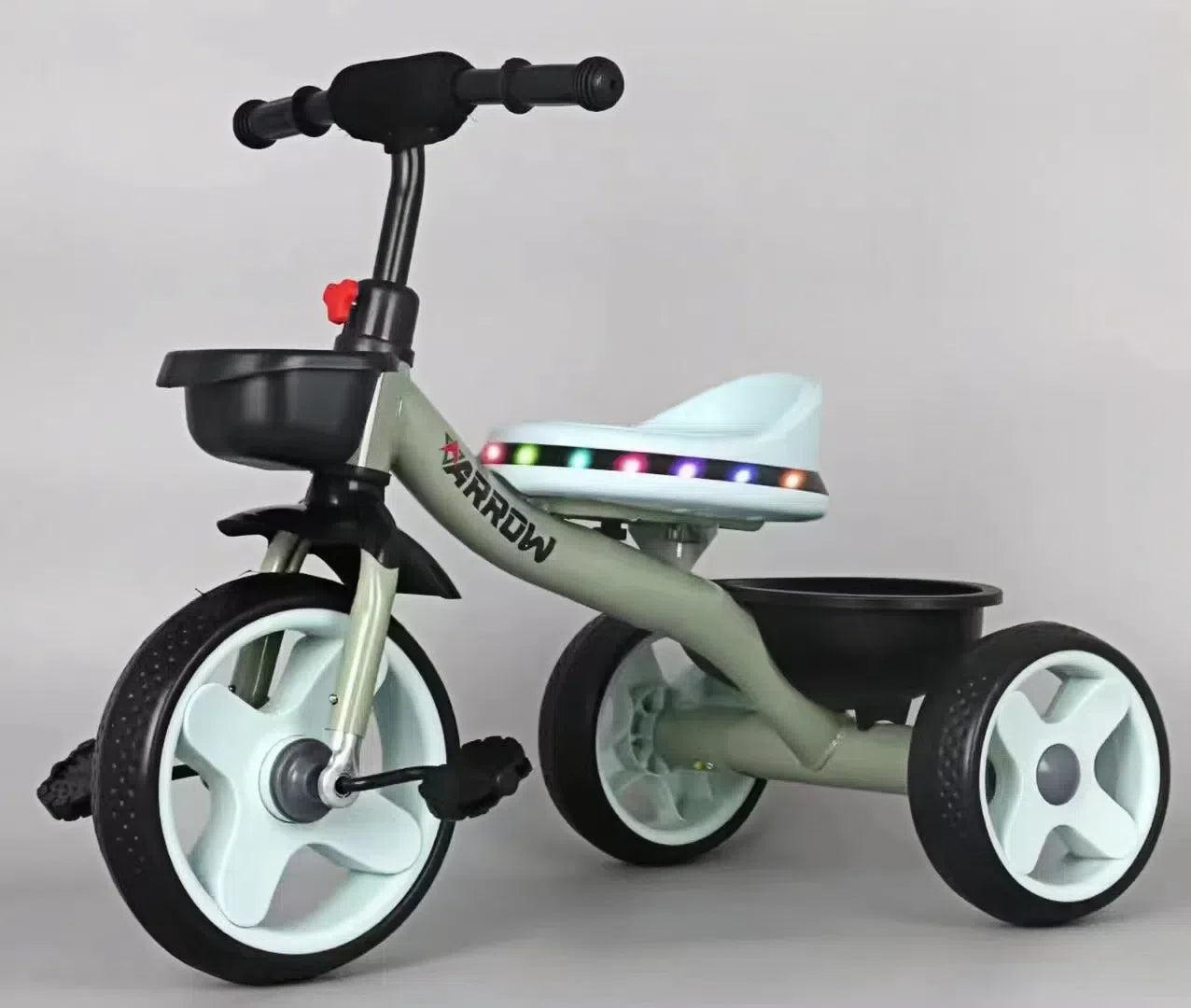 Tricycle M1065 Model With Handle For Kids With Light & Music By Seven One (Imported}