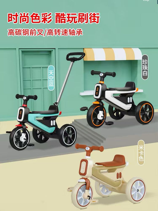 Tricycle 001-T Model For Kids  With Rear HANDLE By Seven One (Imported}