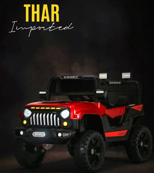 2-Seater Electric Ride-On Jeep for Kids Model Thar#528 Battery Operated Remote Control Painted Color